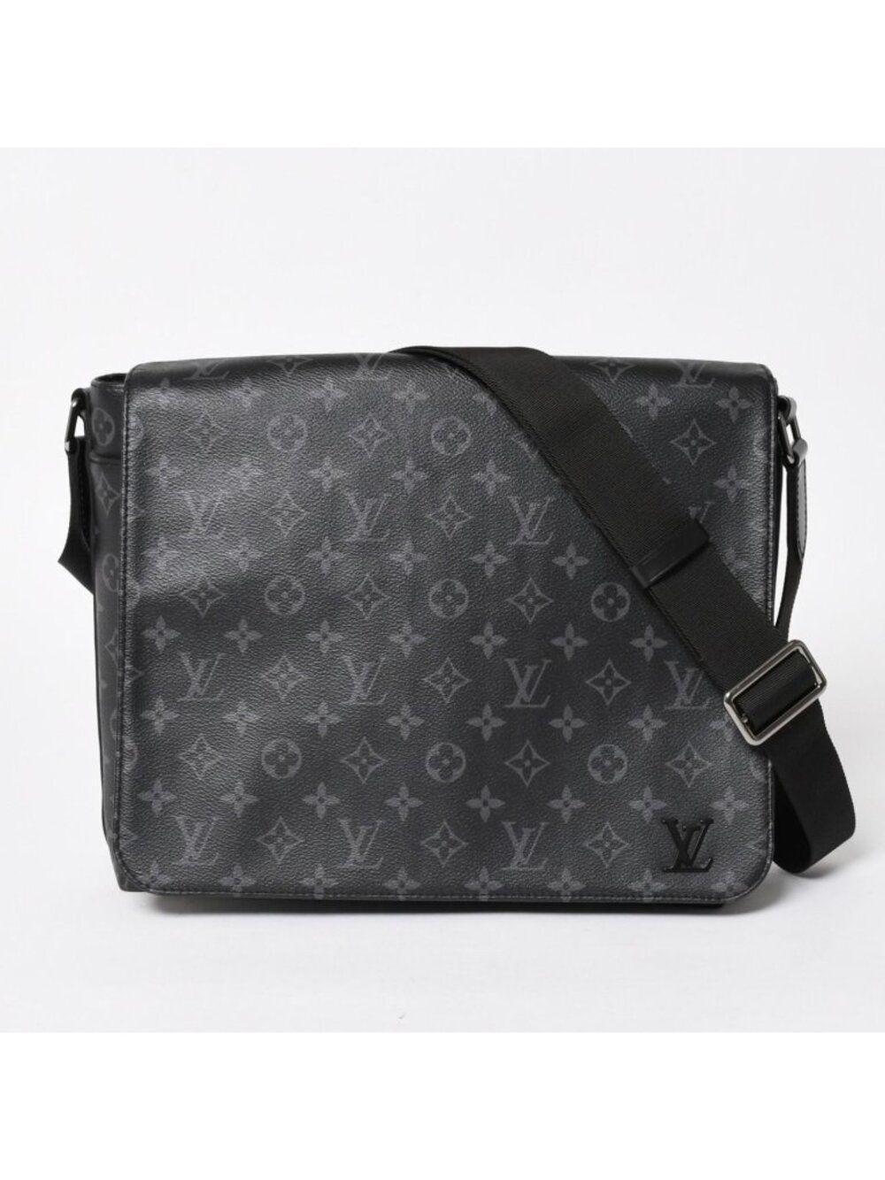 Louis Vuitton District MM Monogram Eclipse Shoulder Bag Black